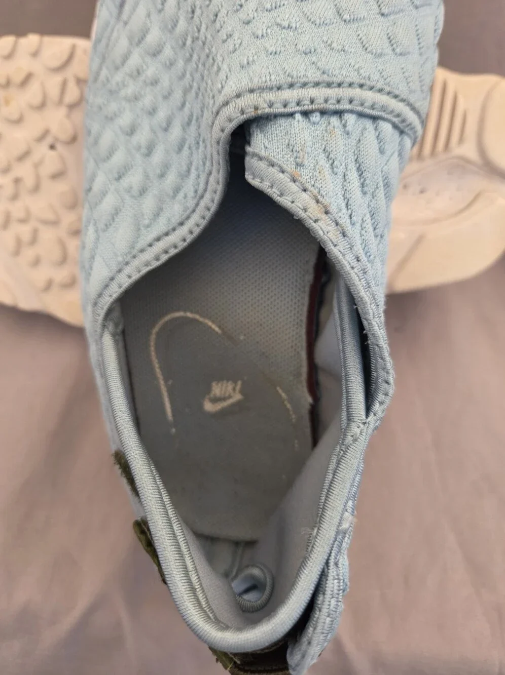 Nike Rift Mica  Blue Slip-On Knit Sneakers Suze 7 - Picture 5 of 5